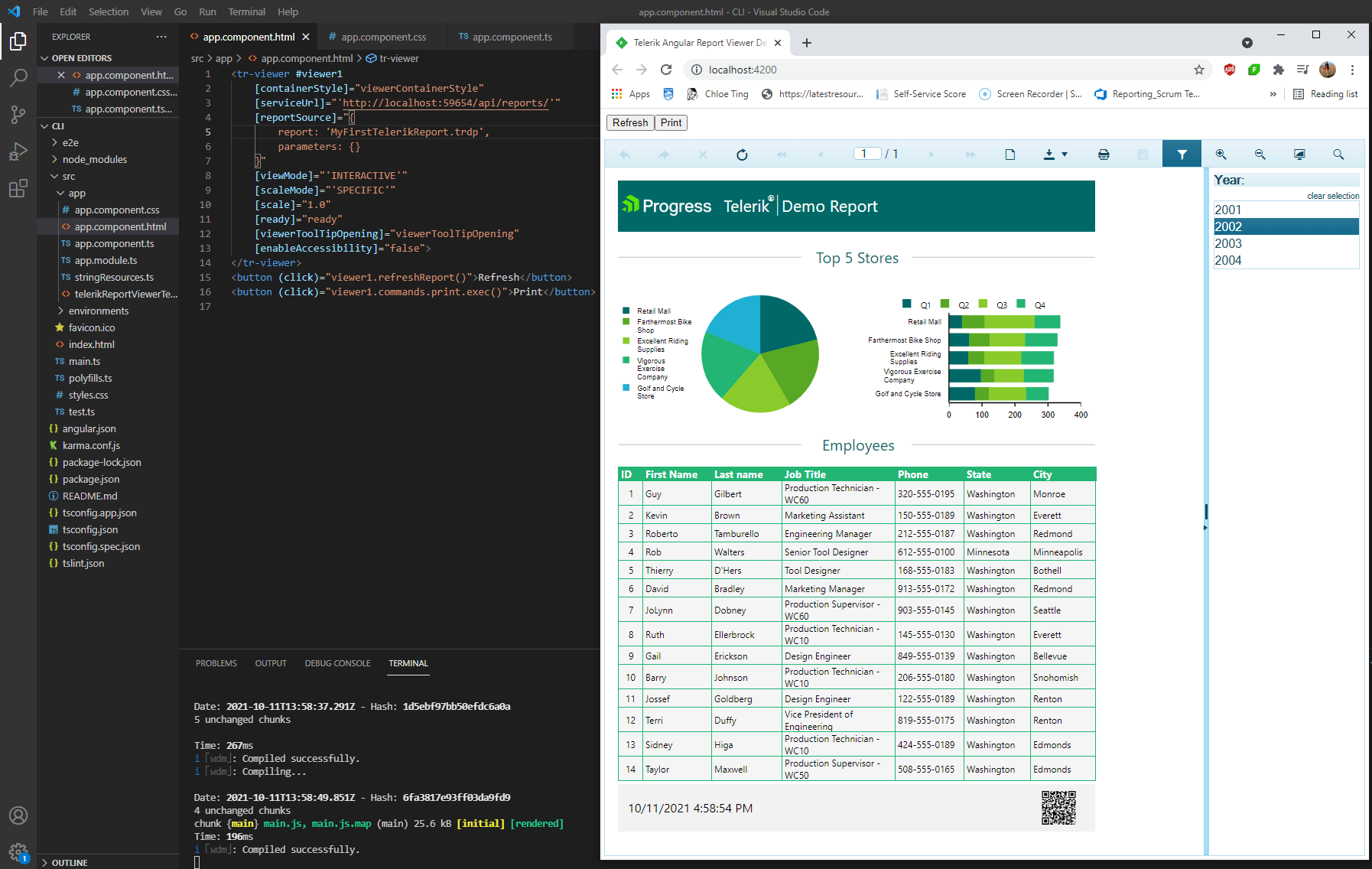 Angular Report Viewer