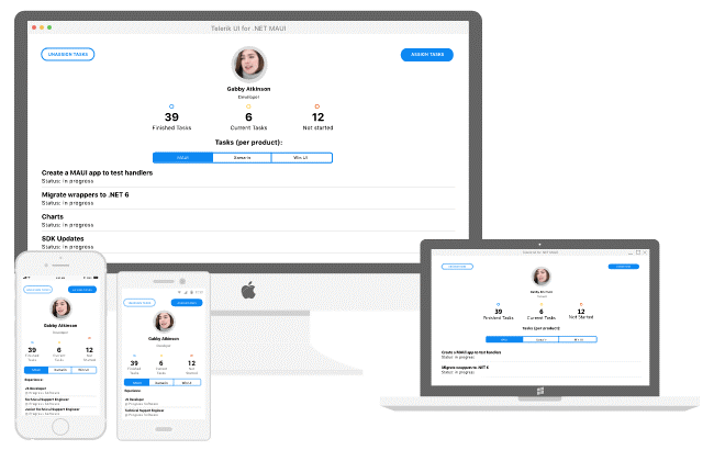 .NET MAUI Framework Telerik all devices