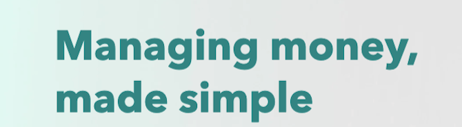 A snapshot of the header text found on the Mint.com homepage hero image. It’s in a green font against a green/gray gradient background and reads “Managing money, made simple”.