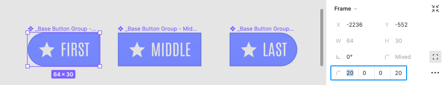 Telerik-Kendo-UI-Figma-Kit-button styles showing rounded corners