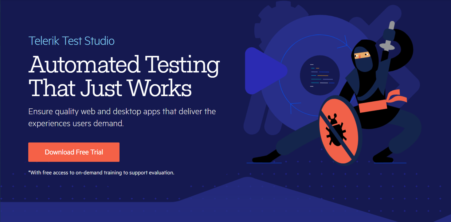 Codeless testing Test Studio website