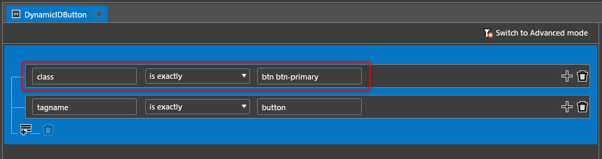 Find logic using class attributes 