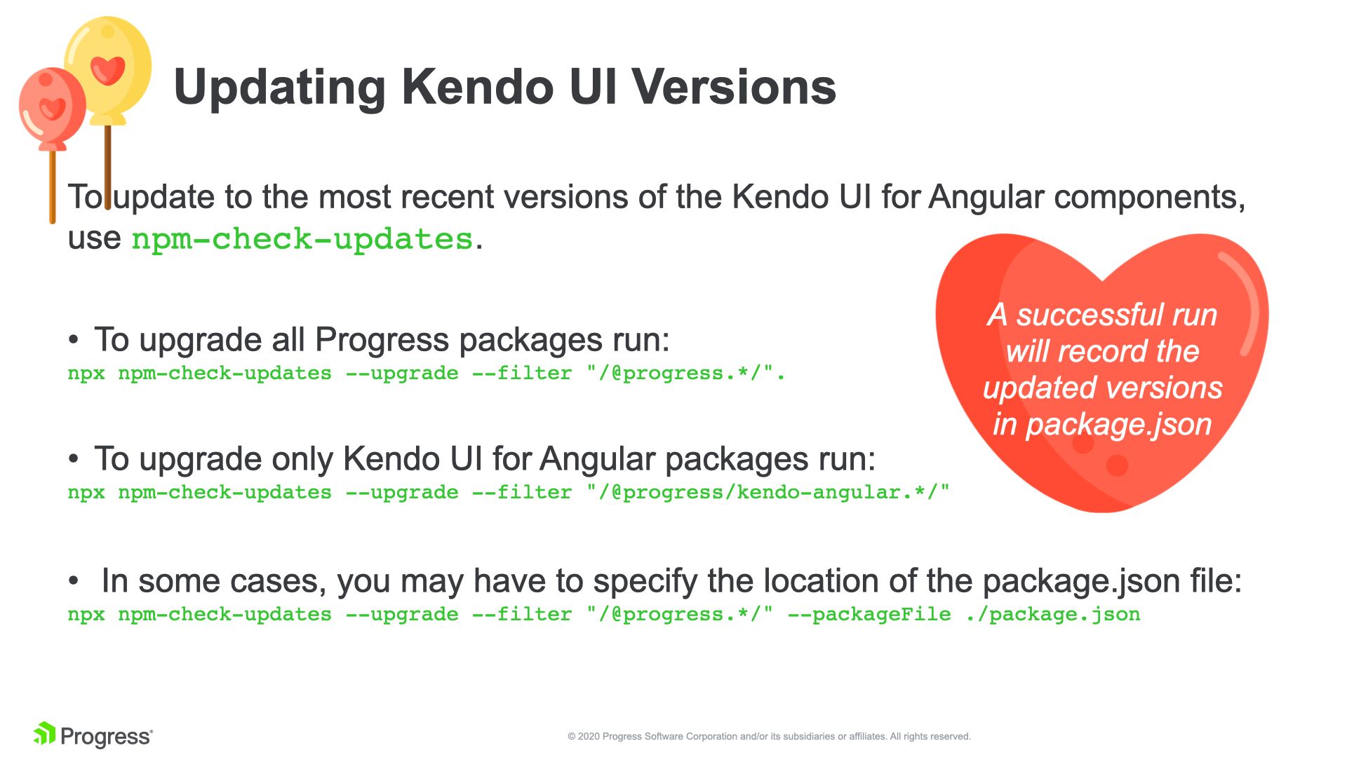update Kendo UI version instructions
