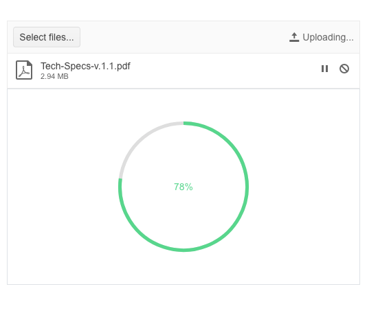 Kendo UI for Angular Circular ProgressBar shows 3/4 of a circle in green instead of gray, with ‘75%’ in text inside it