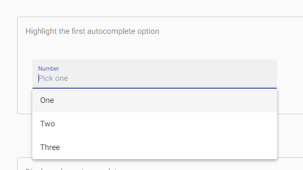 Autocomplete