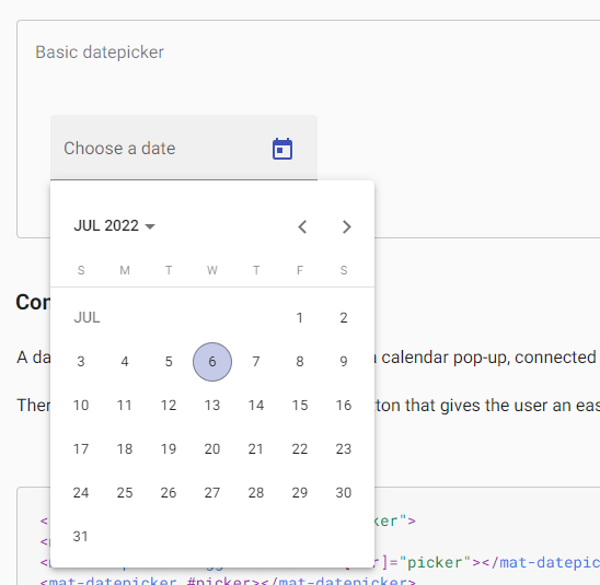 Datepicker