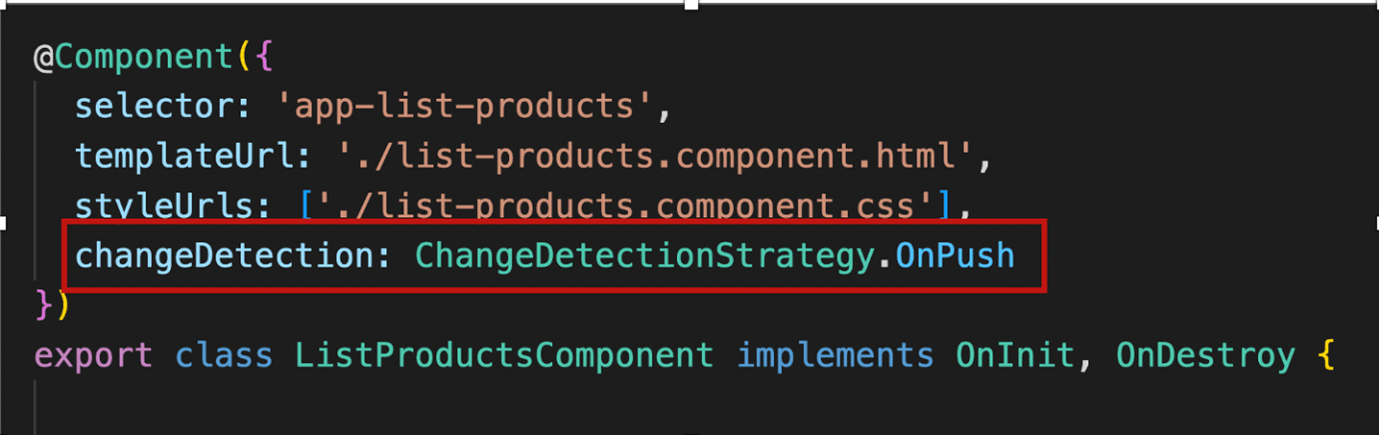 Change Detection Strategy onPush