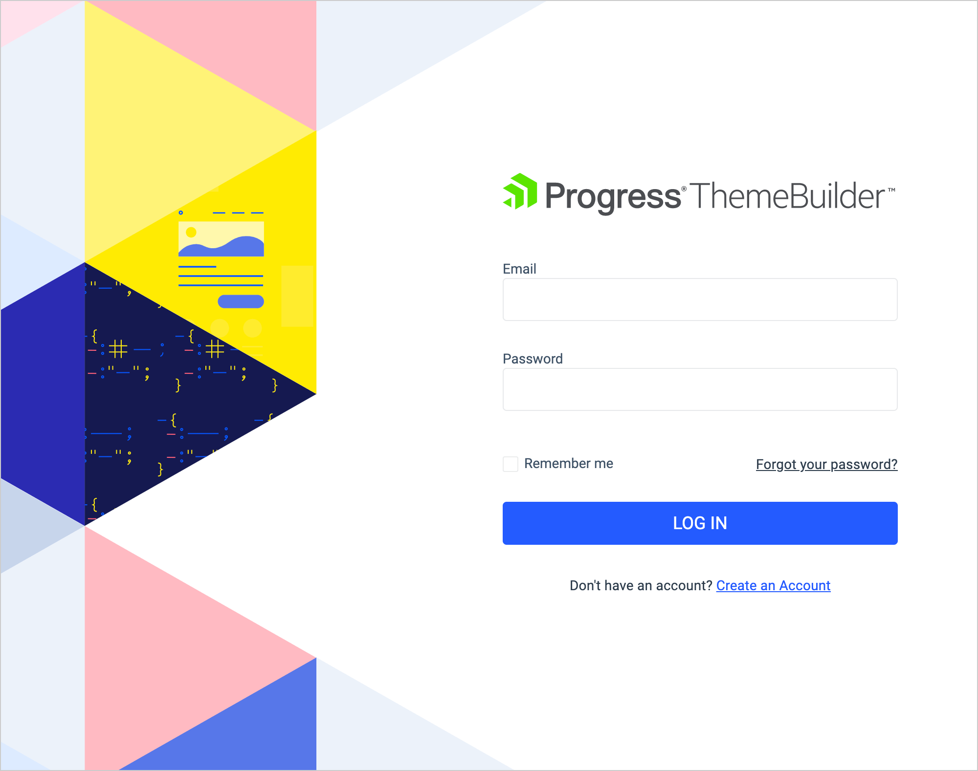 ThemeBuilder login screen