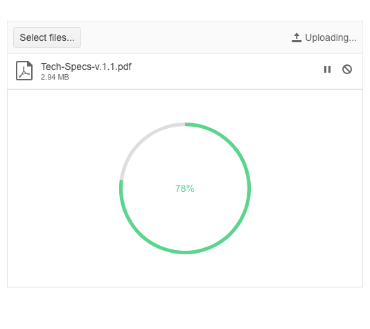 Angular CircularProgressBar - gray circular border is replaced by green as the percentage increases. Currently at 78%.