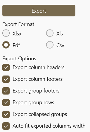DataGrid-Export