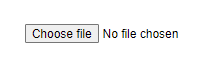 Default File Input has a Choose file button, and currently reports that no file has been chosen