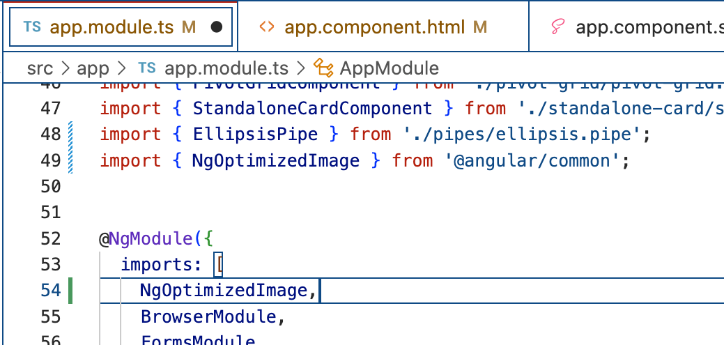 including optimized image directive in our app module