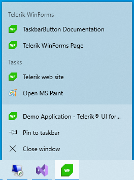 Taskbar Button