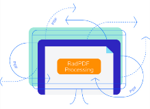 Illustration of a computer with RadPDFProcessing