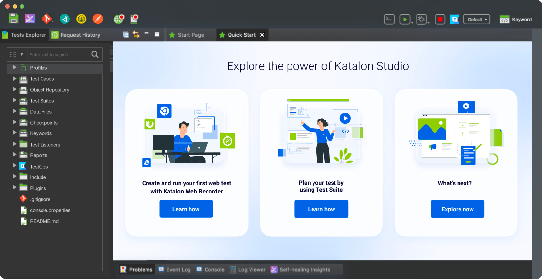 Screenshot of Katalon Studio homepage