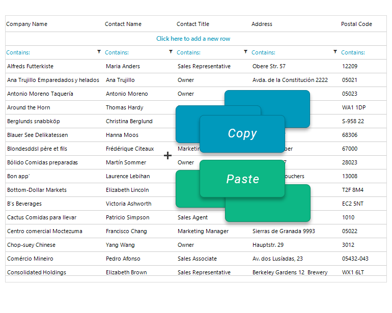 copy and paste illustration on a grid