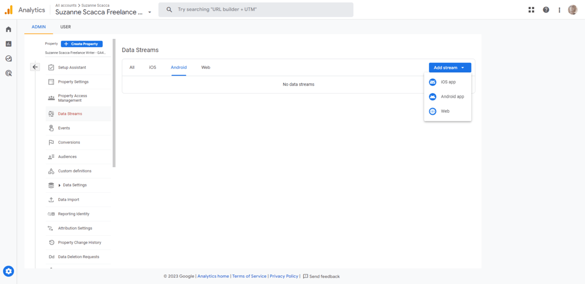 In Google Analytics 4, users are able to add multiple Data Streams for iOS app, Android app, as well as Web. For brands with websites and mobile app products that are connected, this will allow them to track their user engagements as they move in and out of all their products.