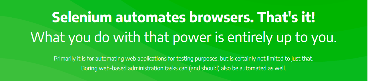 Selenium automates browsers