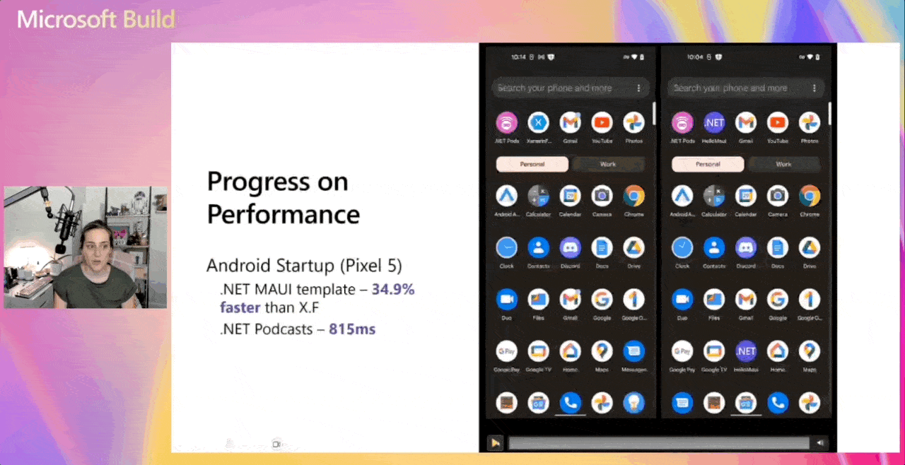 Progress on performance: Android startup is faster with MAUI than Xamarin
