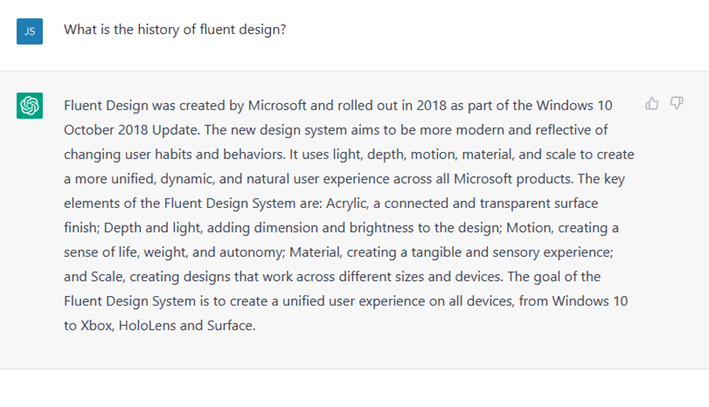 Fluent Design was created by Microsoft and rolled out in 2018 as part of the Windows 10 October 2018 Update. The new design system aims to be more modern and reflective of changing user habits and behaviors. It uses light, depth, motion, material, and scale...