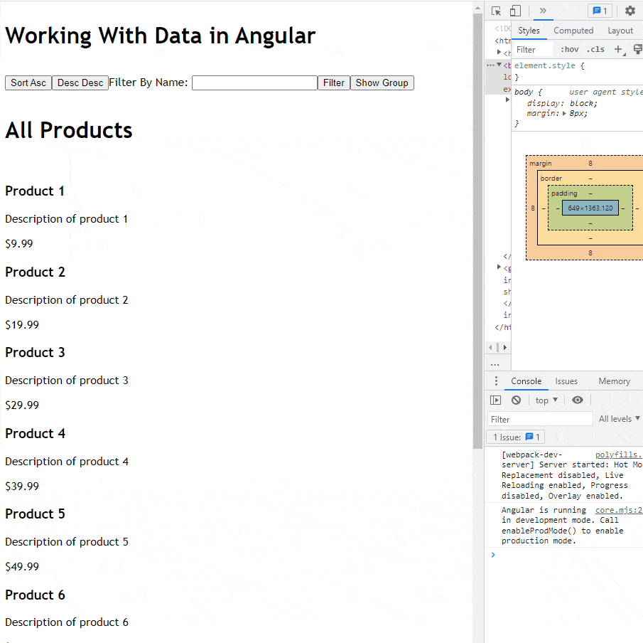 Sorting, Filtering, Grouping And Aggregating Data In Angular