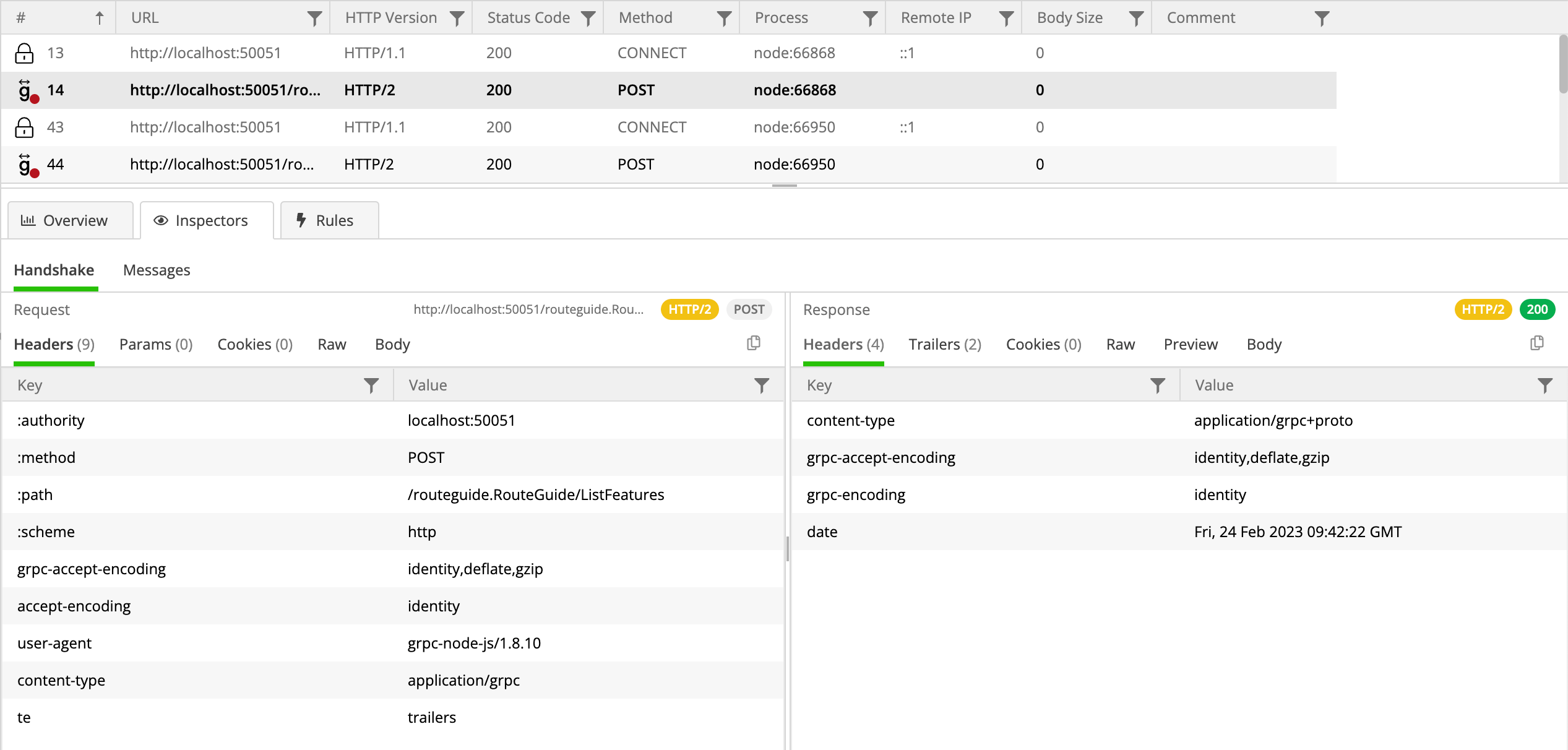 gRPC in Fiddler Everywhere