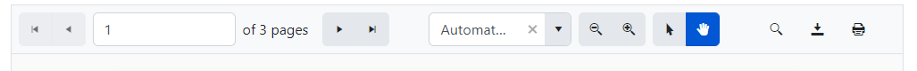 options for paging, zooming, selection tools, search, save, download, and print