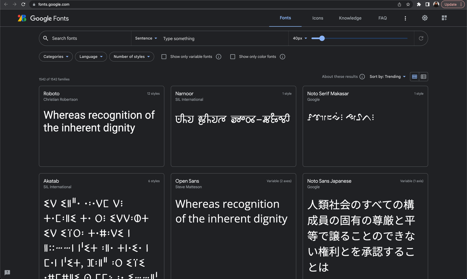 Google fonts