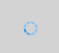 loading indicator is dashed circle in gradients of blue