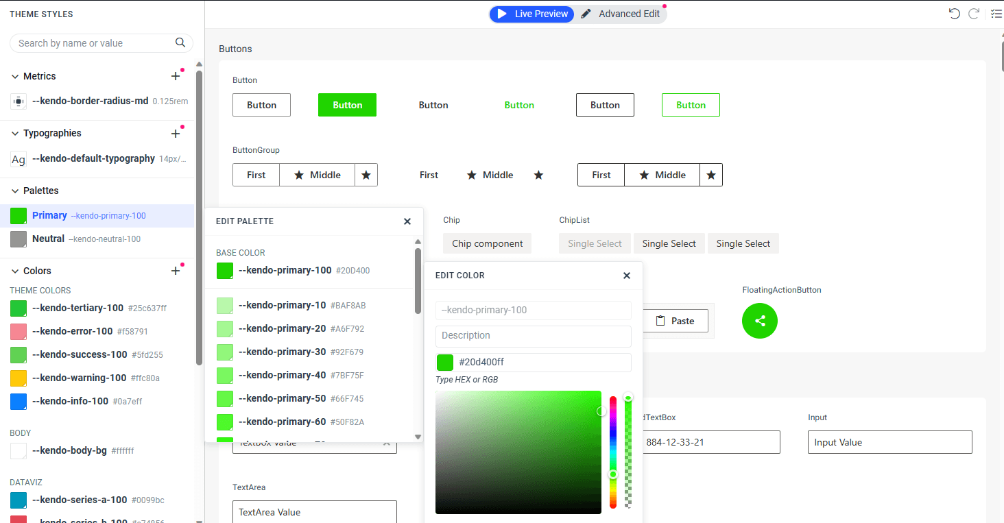 ThemeBuilder’s Palette