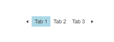 three tabs with left arrow on the left and right arrow on the right. Tab 1 is on the left.