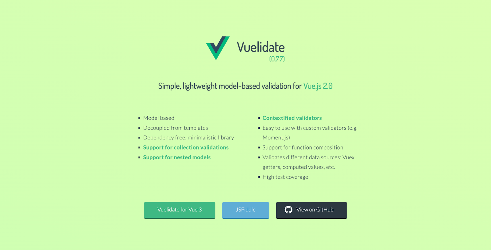 Features of Vuelidate