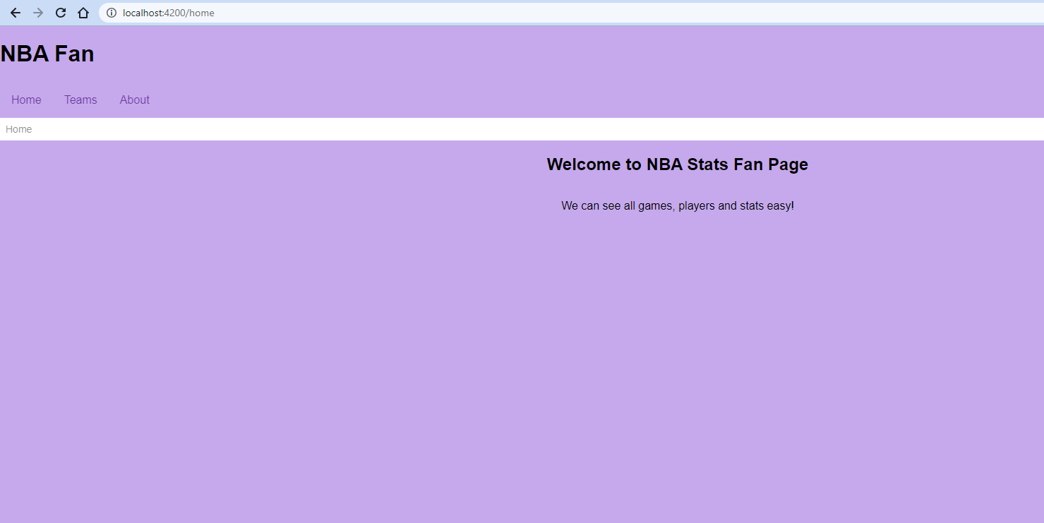 Welcome to NBA Stats Fan Page