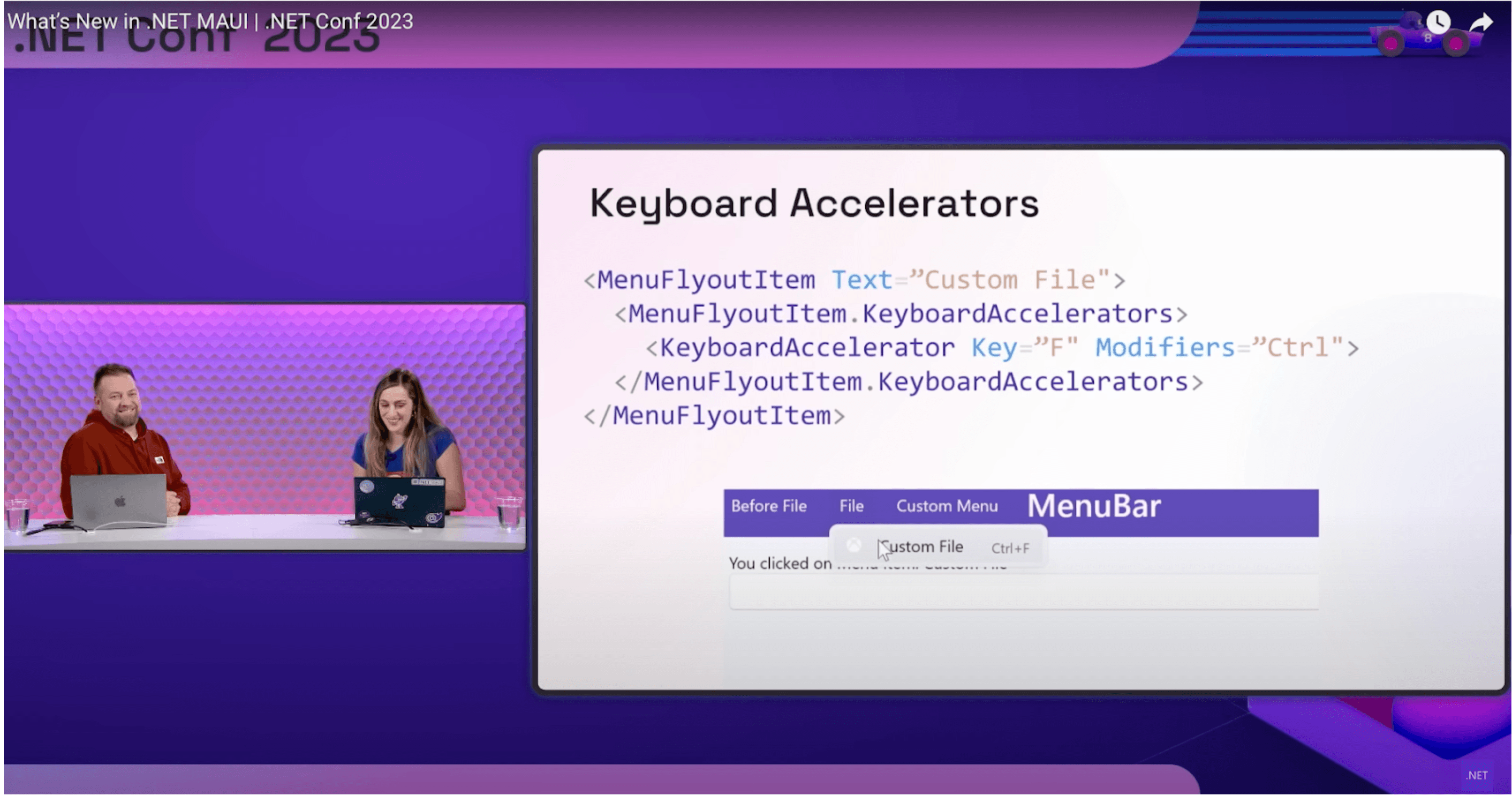 Keyboard accelerators