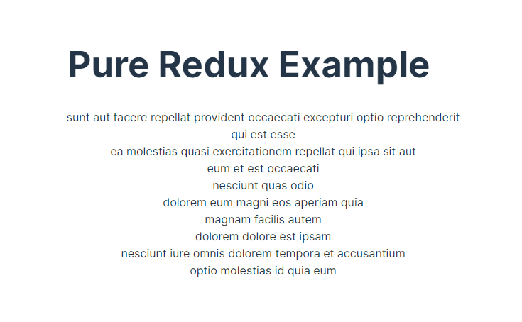 Posts with pure Redux