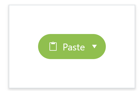 The Paste button is an olive green with white text and icon. The corners are very rounded.