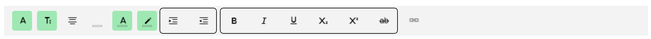 The toolbar now has a green button and different styles.