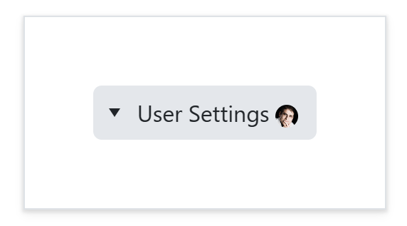 Gray User settings button