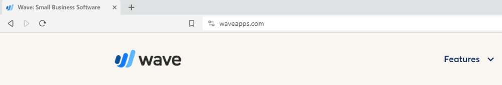 Wave uses the blue wave graphic from its logo and uses it as the favicon.