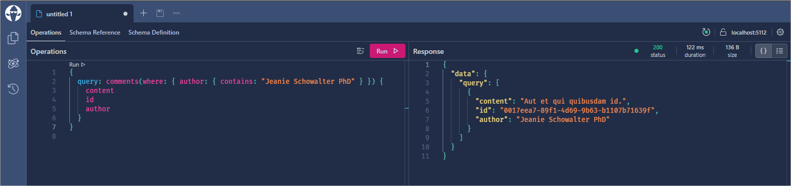 GraphQL filtering data