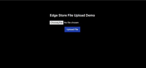 Upload image with Edge Store