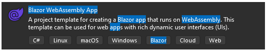 Blazor WebAssembly VS