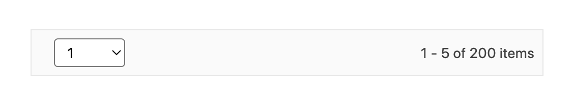 page number is a dropdown
