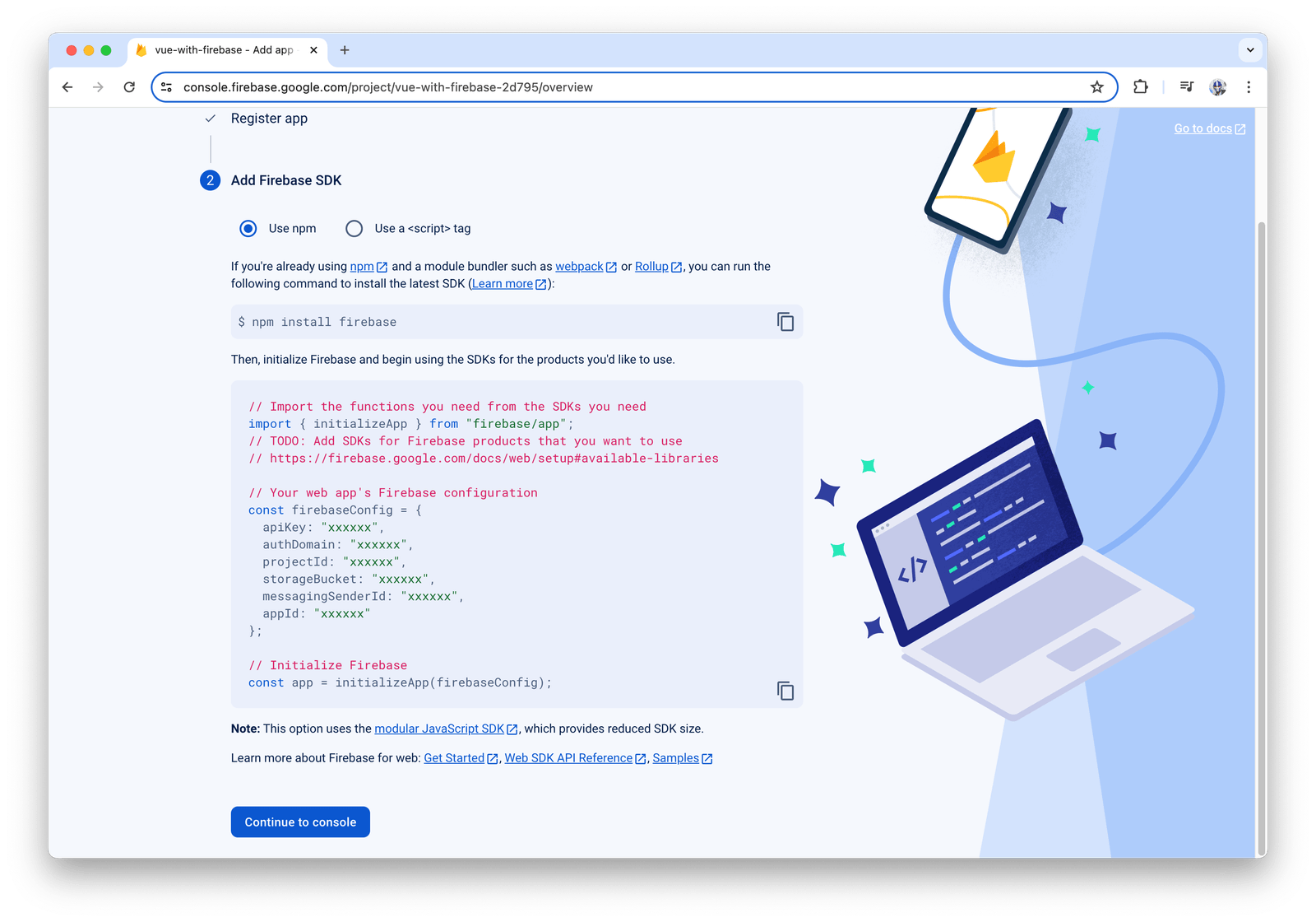 Firebase install instructions