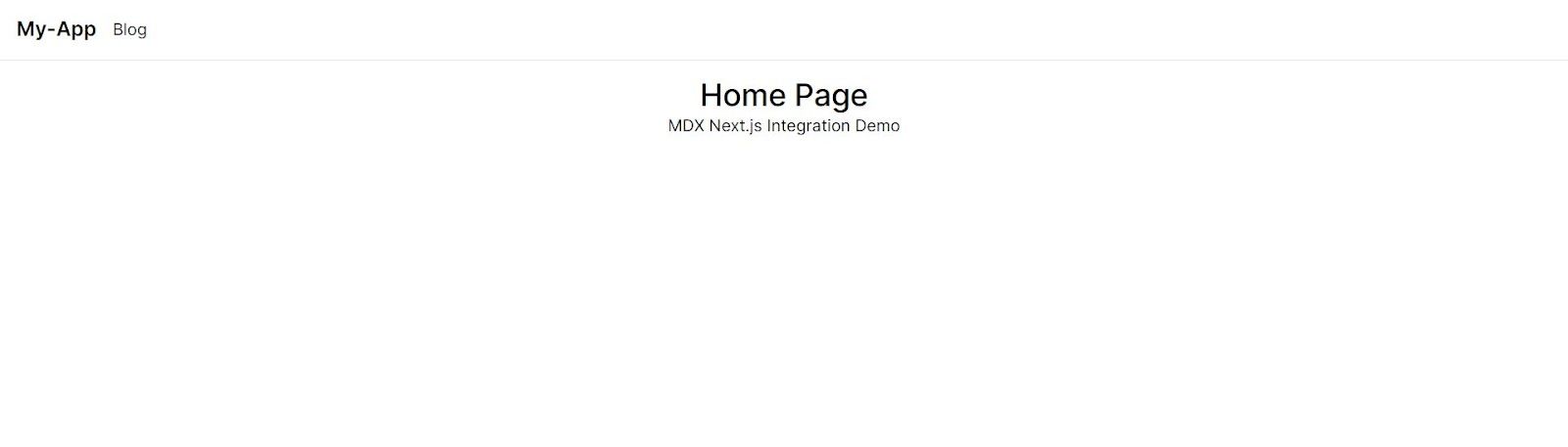 Demo home page