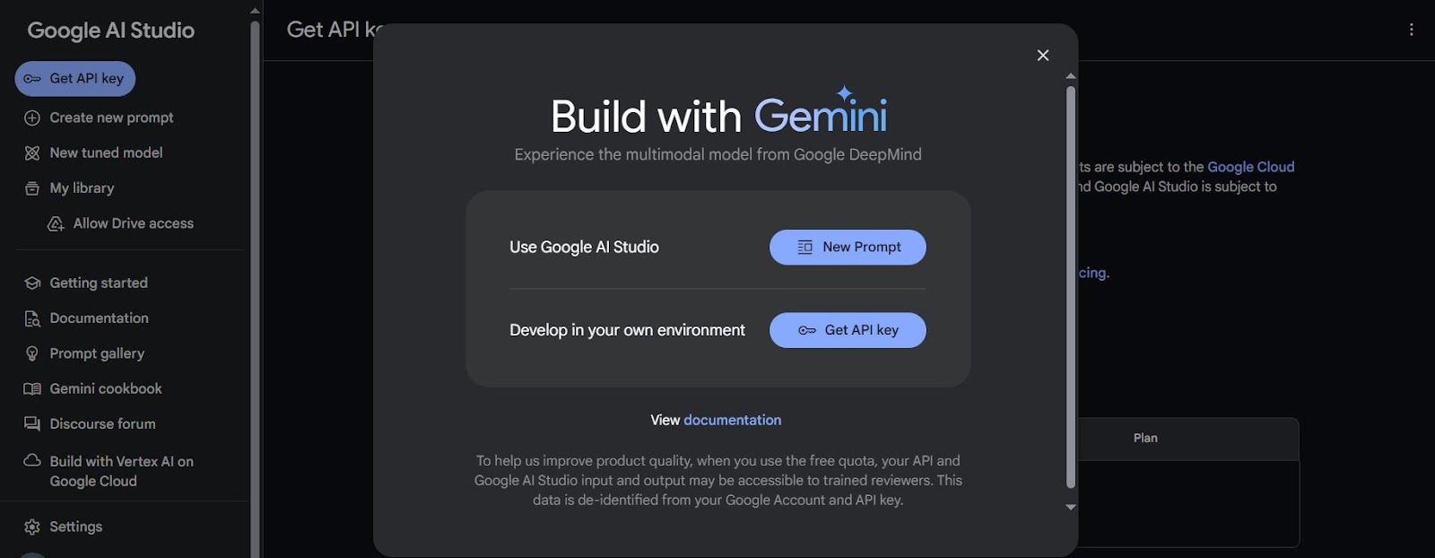 Get Gemini API key