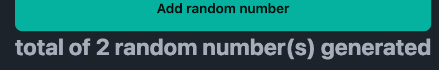 UI displays the number of generated random numbers