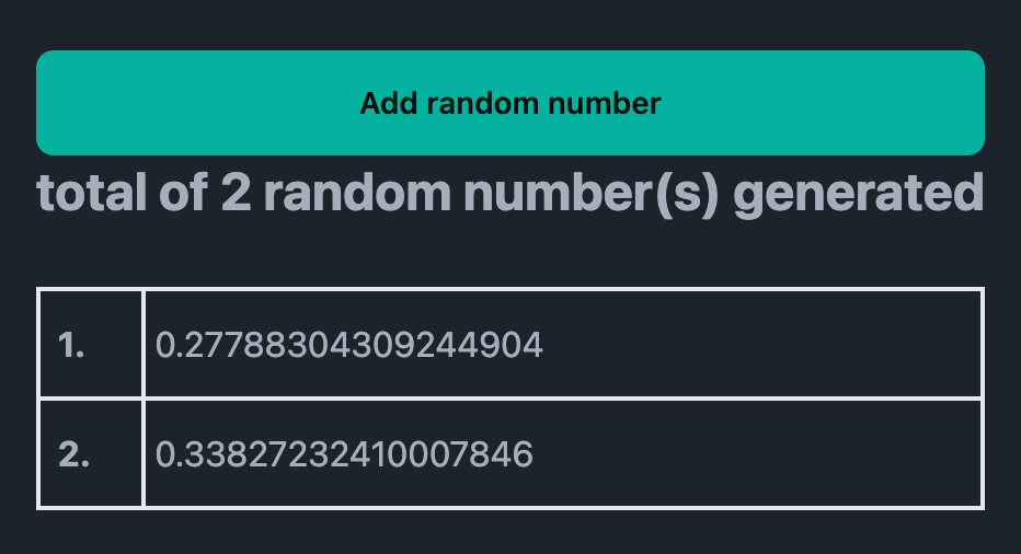 Random number generator