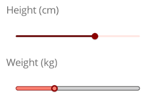 The Sliders with customization of the backtrack and the range track