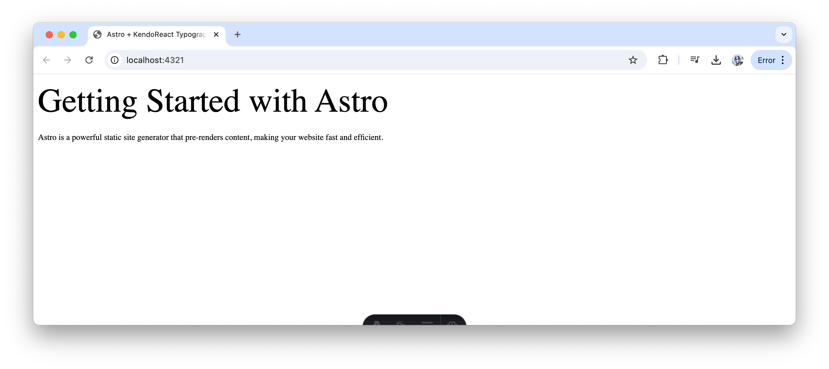 More styled Getting Started with Astro